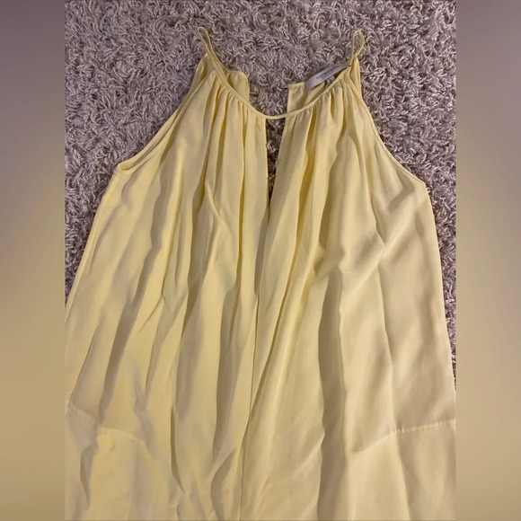 BCBGmaxazria  runway silk lemon 🍋 jumpsuit size XS - Picture 3 of 6